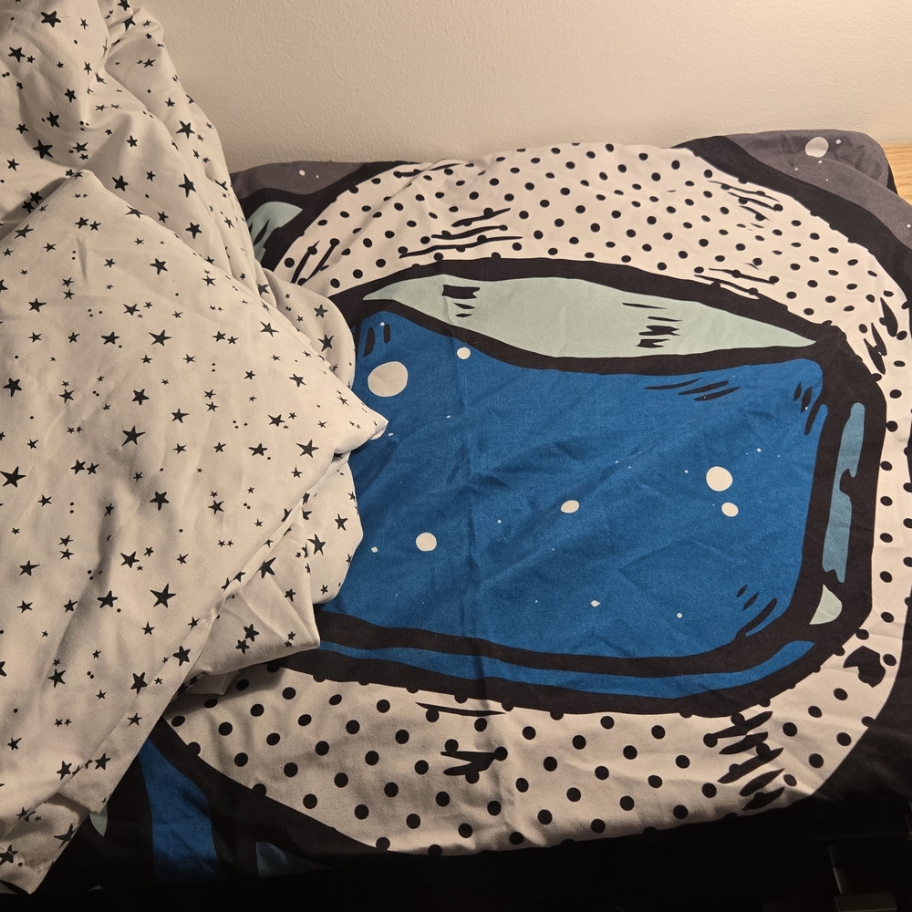 Pillowfort Starry Pillowcase in Black and White